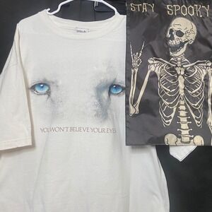 Siegfried & Roy Graphic T-Shirt White‎ Tiger Eyes Las Vegas Souvenir XL